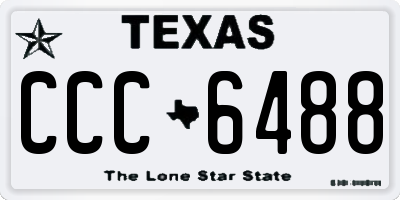 TX license plate CCC6488