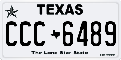 TX license plate CCC6489