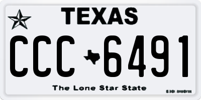 TX license plate CCC6491