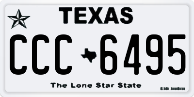 TX license plate CCC6495