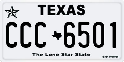 TX license plate CCC6501