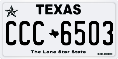 TX license plate CCC6503