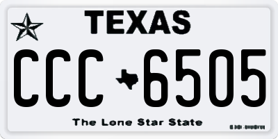 TX license plate CCC6505
