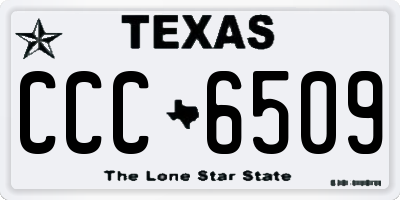 TX license plate CCC6509