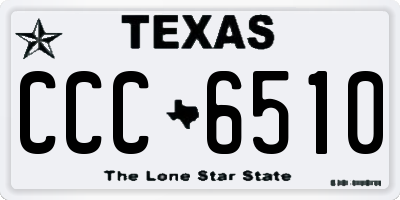 TX license plate CCC6510