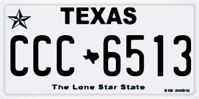 TX license plate CCC6513