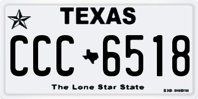 TX license plate CCC6518
