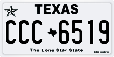 TX license plate CCC6519