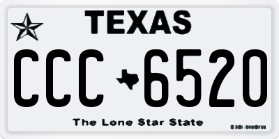 TX license plate CCC6520