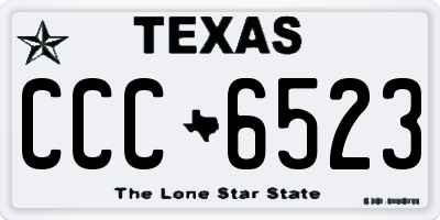 TX license plate CCC6523