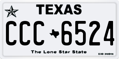 TX license plate CCC6524