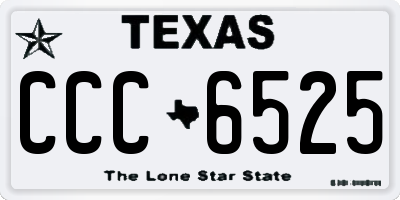 TX license plate CCC6525