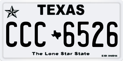 TX license plate CCC6526