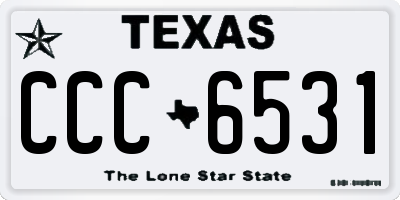 TX license plate CCC6531