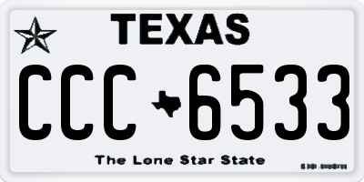 TX license plate CCC6533