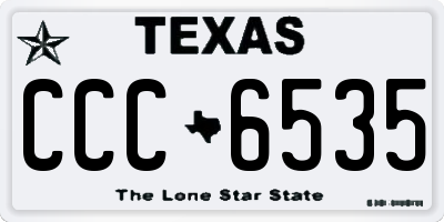 TX license plate CCC6535
