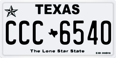 TX license plate CCC6540