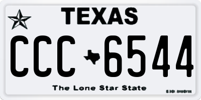 TX license plate CCC6544