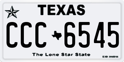 TX license plate CCC6545