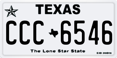 TX license plate CCC6546