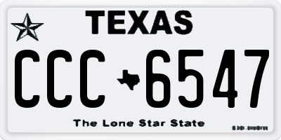 TX license plate CCC6547