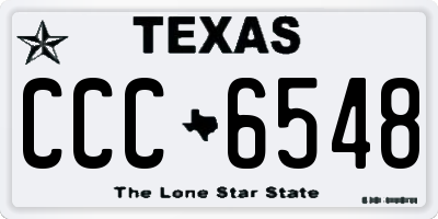 TX license plate CCC6548