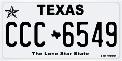 TX license plate CCC6549