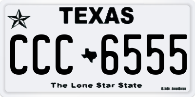 TX license plate CCC6555