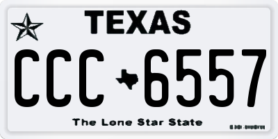 TX license plate CCC6557
