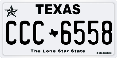 TX license plate CCC6558
