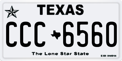 TX license plate CCC6560