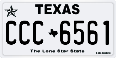 TX license plate CCC6561