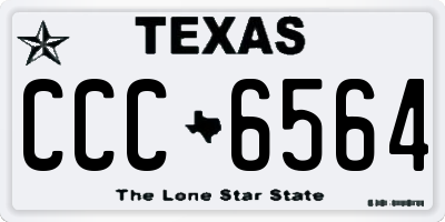TX license plate CCC6564