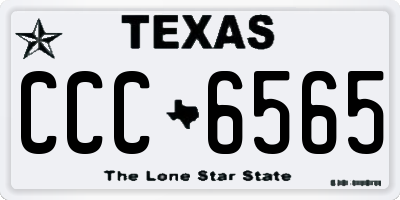 TX license plate CCC6565