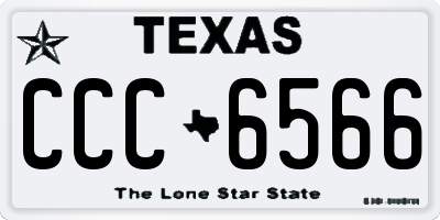 TX license plate CCC6566