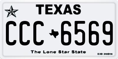 TX license plate CCC6569
