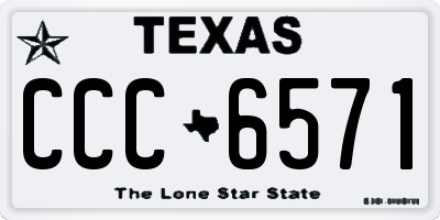 TX license plate CCC6571