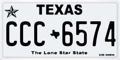 TX license plate CCC6574