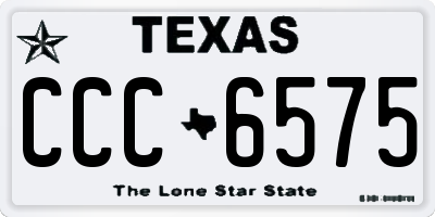 TX license plate CCC6575