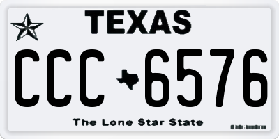 TX license plate CCC6576
