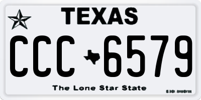 TX license plate CCC6579