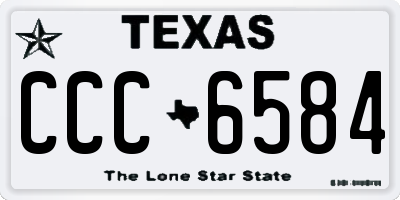 TX license plate CCC6584
