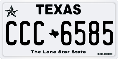 TX license plate CCC6585