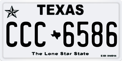 TX license plate CCC6586