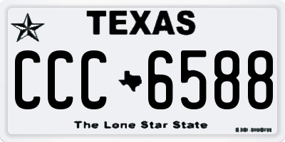 TX license plate CCC6588