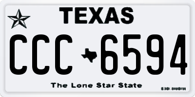 TX license plate CCC6594