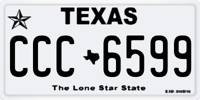 TX license plate CCC6599