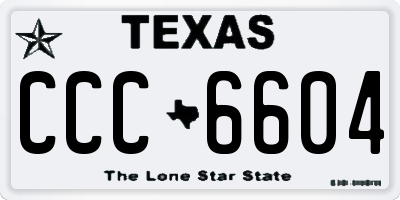 TX license plate CCC6604