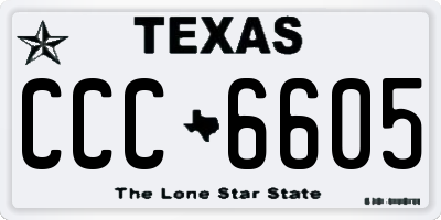 TX license plate CCC6605