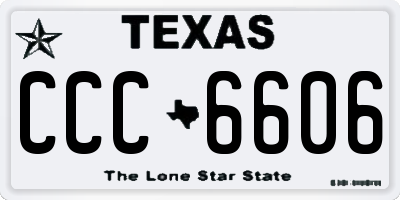 TX license plate CCC6606